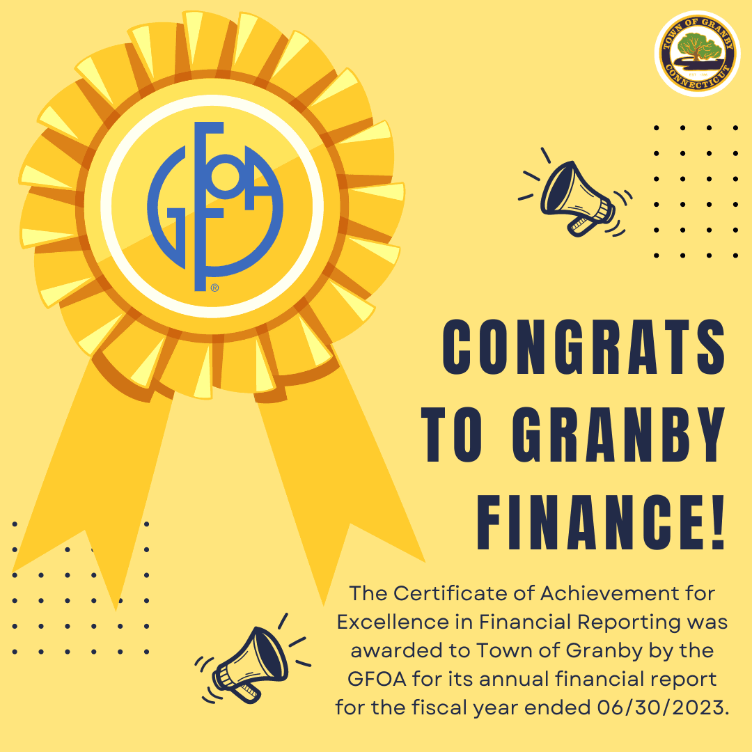gfoa award to granby for fy 2022-23, 5.2024